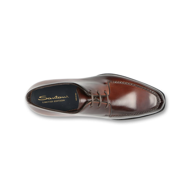 Derbies - Patinated Leather & Double Leather Soles Lace-Ups + Apron