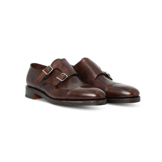 Double Monks - WILLIAM Museum Calf Leather & Double Leather Soles-10013622