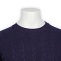 Cable Knit Sweater - Geelong Wool Crew Neck 