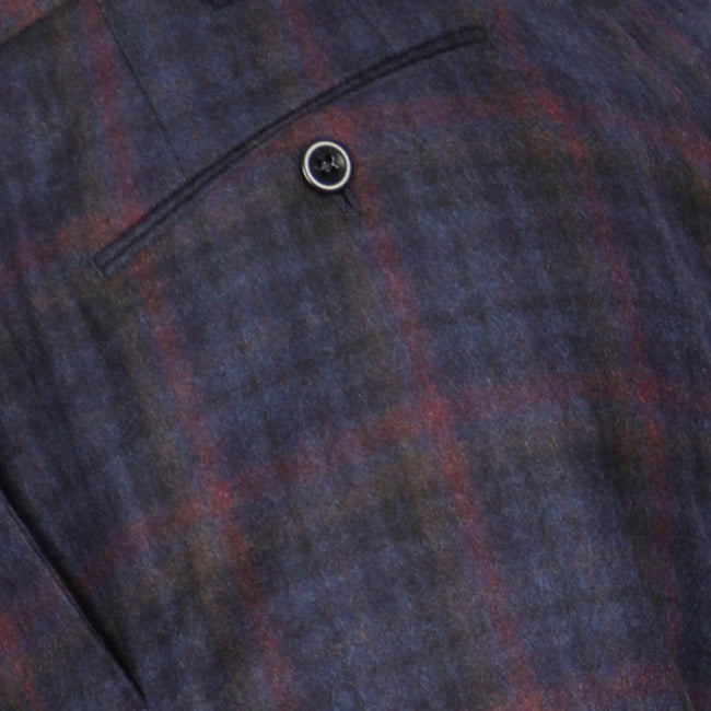 Pants - Checkered Flannel Wool & Polyamide 