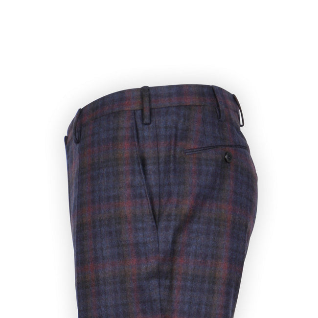 Pants - Checkered Flannel Wool & Polyamide 