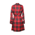 Dressing Gown - Checkered Wool For Women 