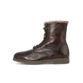 Boots - OYSTER Leather, Shearling Fur-Lined & Rubber Soles Lace-Ups