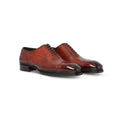 Oxfords - Limited Edition Patinated Leather & Leather Soles, Lace-Ups, Half Brogue + Medallion