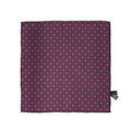 Pocket Square - Double Face Flowers & Circles Silk 