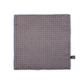 Pocket Square - Double Face Hunting Africa & Circles Silk 