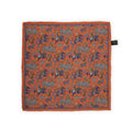 Pocket Square - Double Face Hunting Africa & Circles Silk 