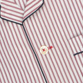 Pajama - Double Lines Pattern Cotton Poplin Shirt + Pants 
