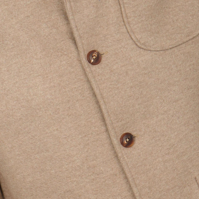 Overshirt - Plain Cashmere Buttoned 