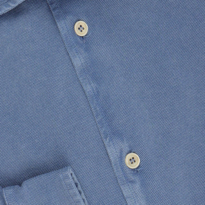 Polo Shirt - Cotton Piqué Frosted Long Sleeves