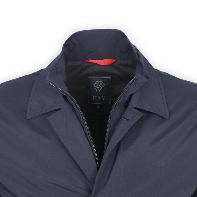 Double Coat - Polyester Stretch Shirt Collar Buttoned
