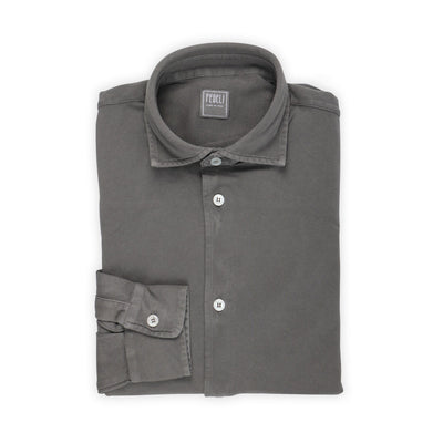 Polo Shirt - Cotton Piqué Frosted Long Sleeves