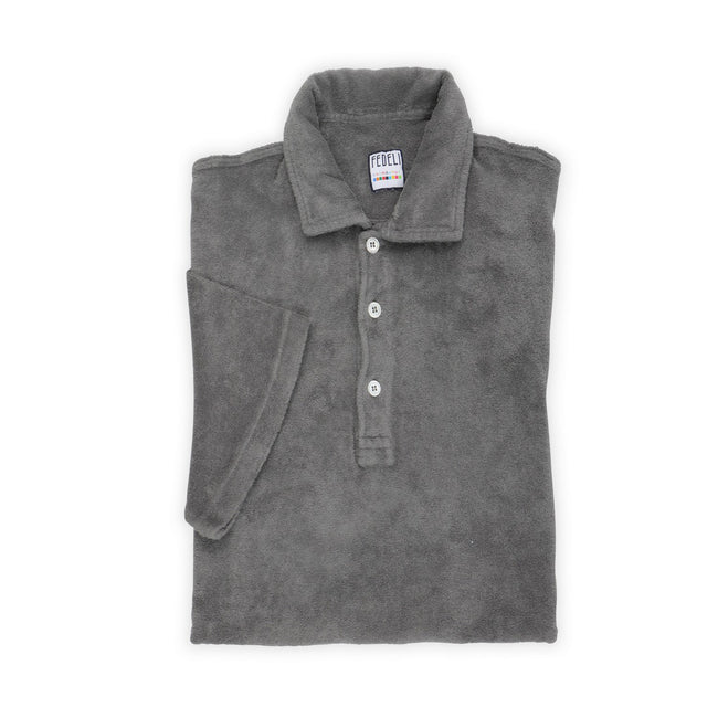 Polo Shirt - Terry Cloth Cotton Short Sleeves