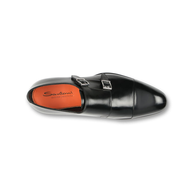 Double Monks - CARTER Polished Leather & Bimaterial Soles