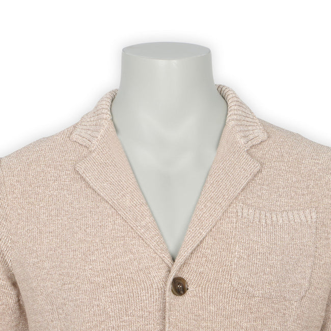 Blazer - Mottled Cotton, Viscose & Polyester Knitted Finished Sleeves