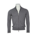 Zip-Up Sweater - Cashmere One Ply High Collar Zipped