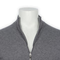 Zip-Up Sweater - Cashmere One Ply High Collar Zipped