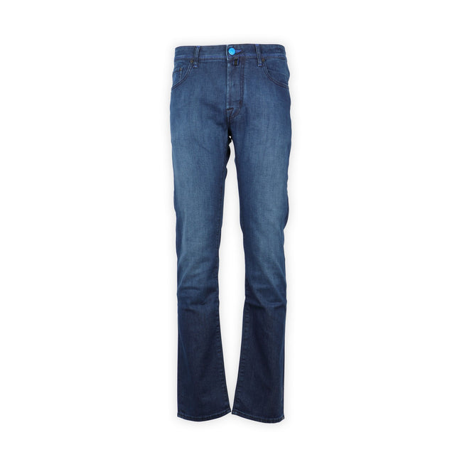 Jeans - BARD Cotton Stretch Navy & Blue Patch 