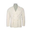 Double-Breasted Blazer - Cotton Knitted Finished Sleeves