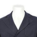 Double-Breasted Blazer - Cotton Knitted Finished Sleeves