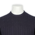 Cable Knit Sweater - HONLEY Cotton & Cashmere Crew Neck