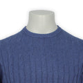 Cable Knit Sweater - HONLEY Cotton & Cashmere Crew Neck