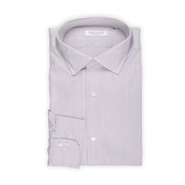 Shirt - Tricolor Striped Cotton Single Cuff 