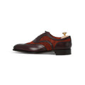 Wingtip Medallion Oxfords - MALVERN III Leather, Suede & Leather Soles Lace-Ups
