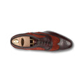 Wingtip Medallion Oxfords - MALVERN III Leather, Suede & Leather Soles Lace-Ups