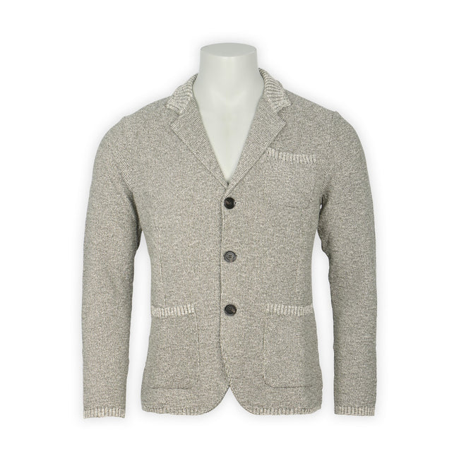 Blazer - Mottled Cotton, Viscose & Polyester Knitted Finished Sleeves