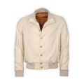 Bomber Jacket - Cashmere Stand Up Collar Buttoned 