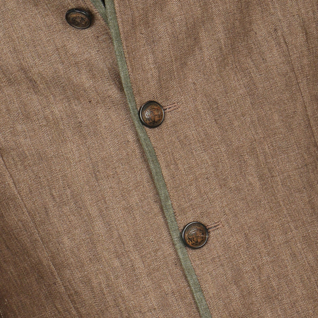 Austrian Jacket - MEWES Herringbone Linen High Collar
