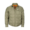 Down Shirt Jacket - Quilted Nylon Orange-Lined
