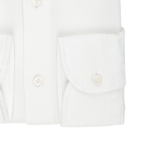 Shirt - Honeycomb Pattern Cotton Single Cuff 