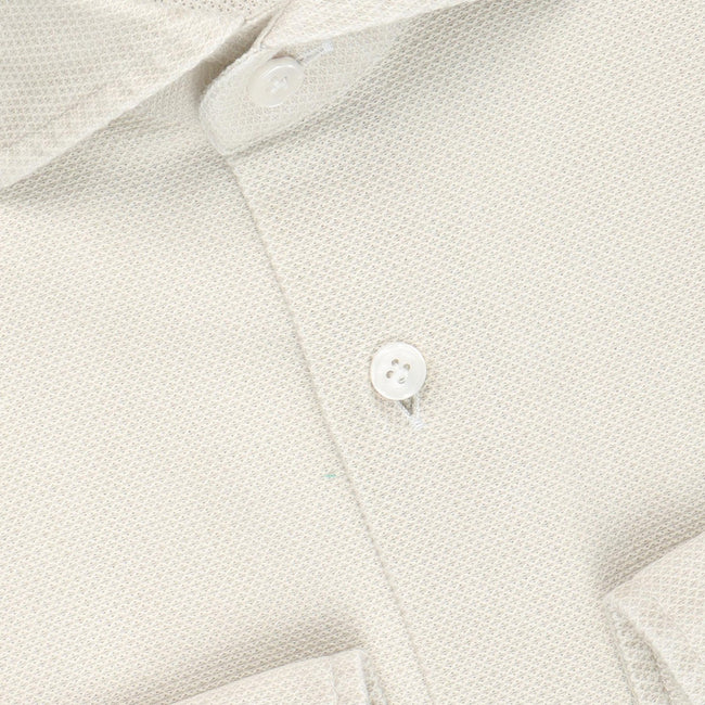 Shirt - Honeycomb Pattern Cotton Single Cuff 
