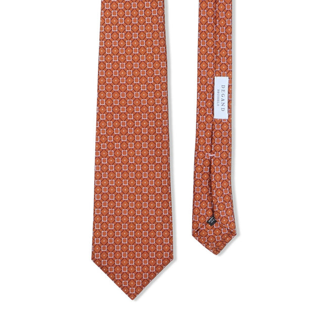 Tie - Patterned Silk Threefold 