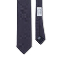 Threefold Fantasy Pattern Navy Silk Tie - 8cm width