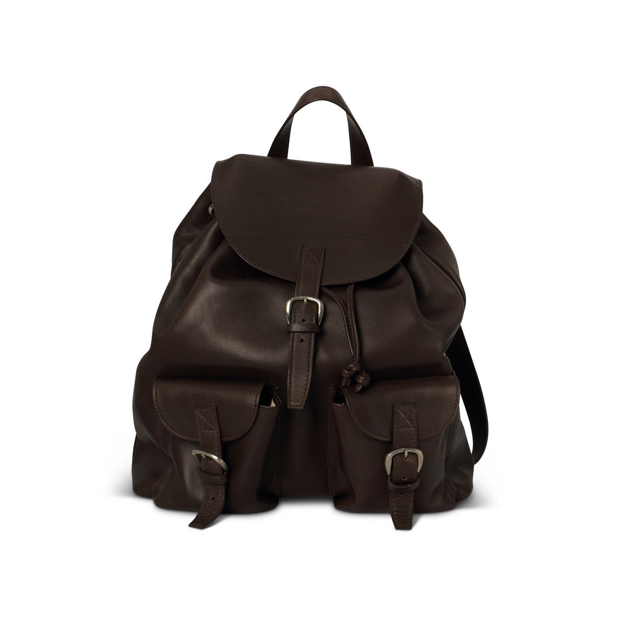 dark brown leather backpack womens Dark Brown Leather Backpack– La Maison Degand