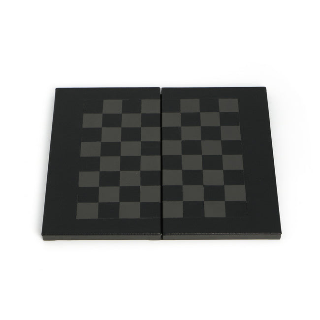 Black And Grey Leather Backgammon And Chess Especially For Degand Brussels