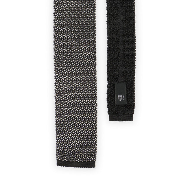 Tie - Bicolor Knitted Silk Square Cut