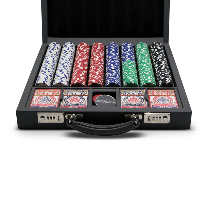 Luxury Poker Set in Leather Case Especially For Degand Brussels
