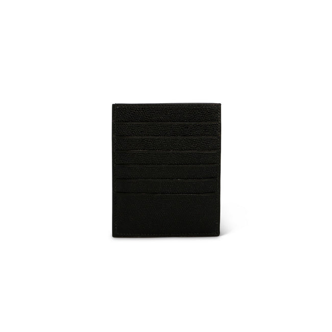 Black Grained Leather Card Holder