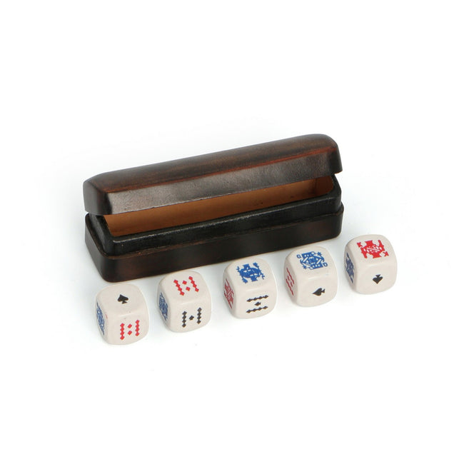 Brown Leather Poker Set