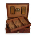 Cigar Humidor - Brown Walnut Burl 200 Cigars Especially For Degand Brussels