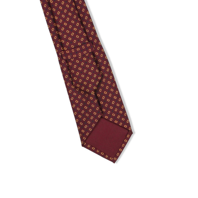Tie - Paisley Pattern Silk Threefold 