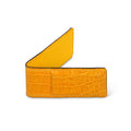 Yellow Crocodile Leather Notes Holder