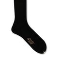 Plain Black Scotland Thread Long Socks