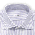 Shirt - Striped Cotton Double Cuff Italian Collar