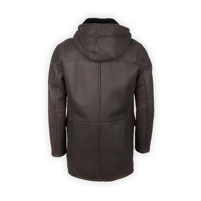 Jacket Duilio Sherlina Plain Colour Leather Detachable Hood