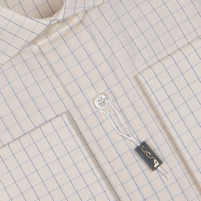 Shirt - Checkered Cotton Double Cuff 